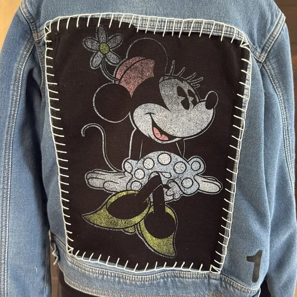 Mini Mouse Stretch Kid's Denim Jacket Size Kid's XL 14/16